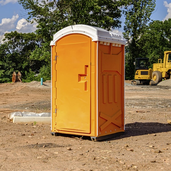 how often are the porta potties cleaned and serviced during a rental period in Boyes